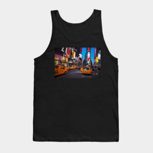 Times Square New York Taxi Cabs NY Tank Top